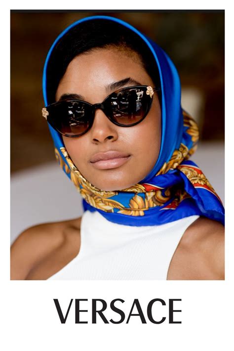 versace headscarf|Versace collection scarf.